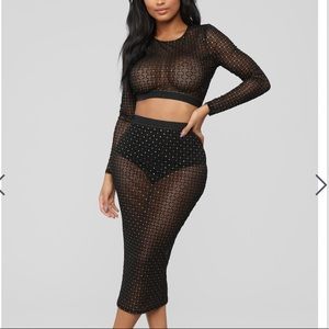 Exclusively yours~ Sheer Mesh 2 Piece Set